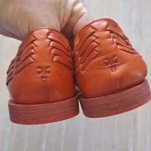 Frye Shoes Frye Heather Huarache Leather Flats Colorful Woven